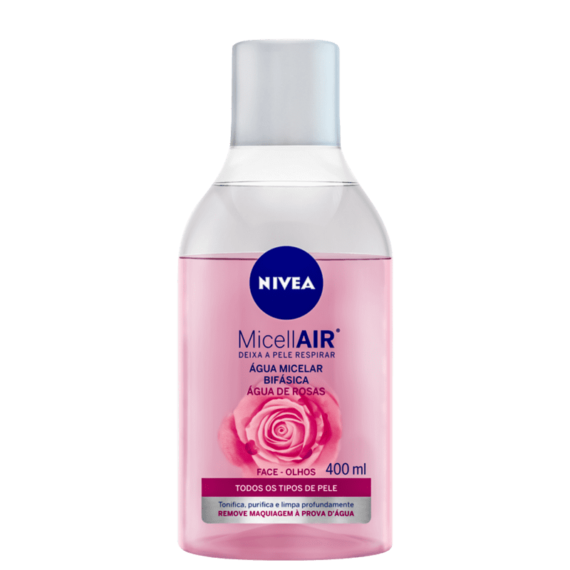 NIVEA MicellAIR Água de Rosas Bifásica - Água Micelar 400ml