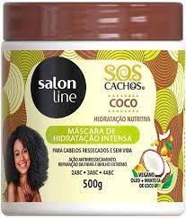 Máscara capilar SOS Cachos Coco Tratamento Profundo 500ml Salon Line 