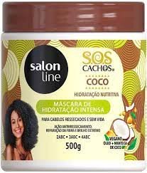 Máscara capilar SOS Cachos Coco Tratamento Profundo 500ml Salon Line 