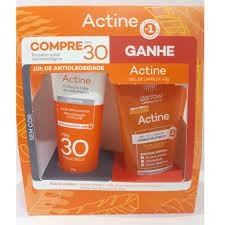 Kit Actine Protetor Solar F30+Gel de Limpeza dermatológico 40g