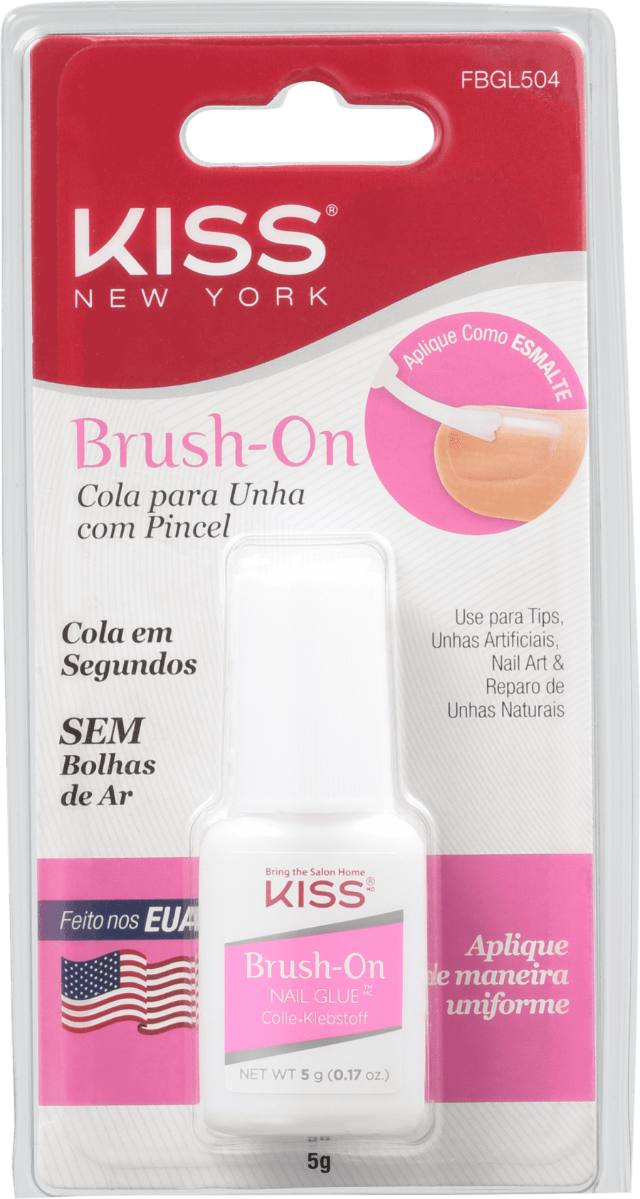 KISS NY COLA UNHA PINCEL BRUSH-ON GEL