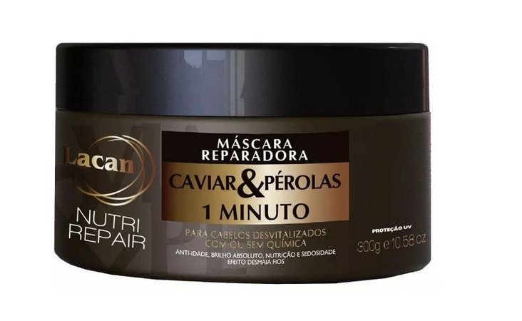 Lacan Nutri Repair Máscara capilar Reparadora Caviar & Pérolas 300g