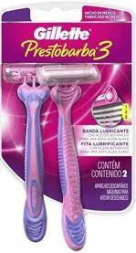 Aparelho de barbear Prestobarba 3 Lâminas Feminino GILLETTE 2 Unids