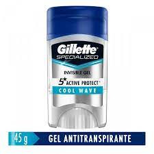 Desodorante antitranspirante clear gel Gillette 5 active protect cool wave masculino com 45g