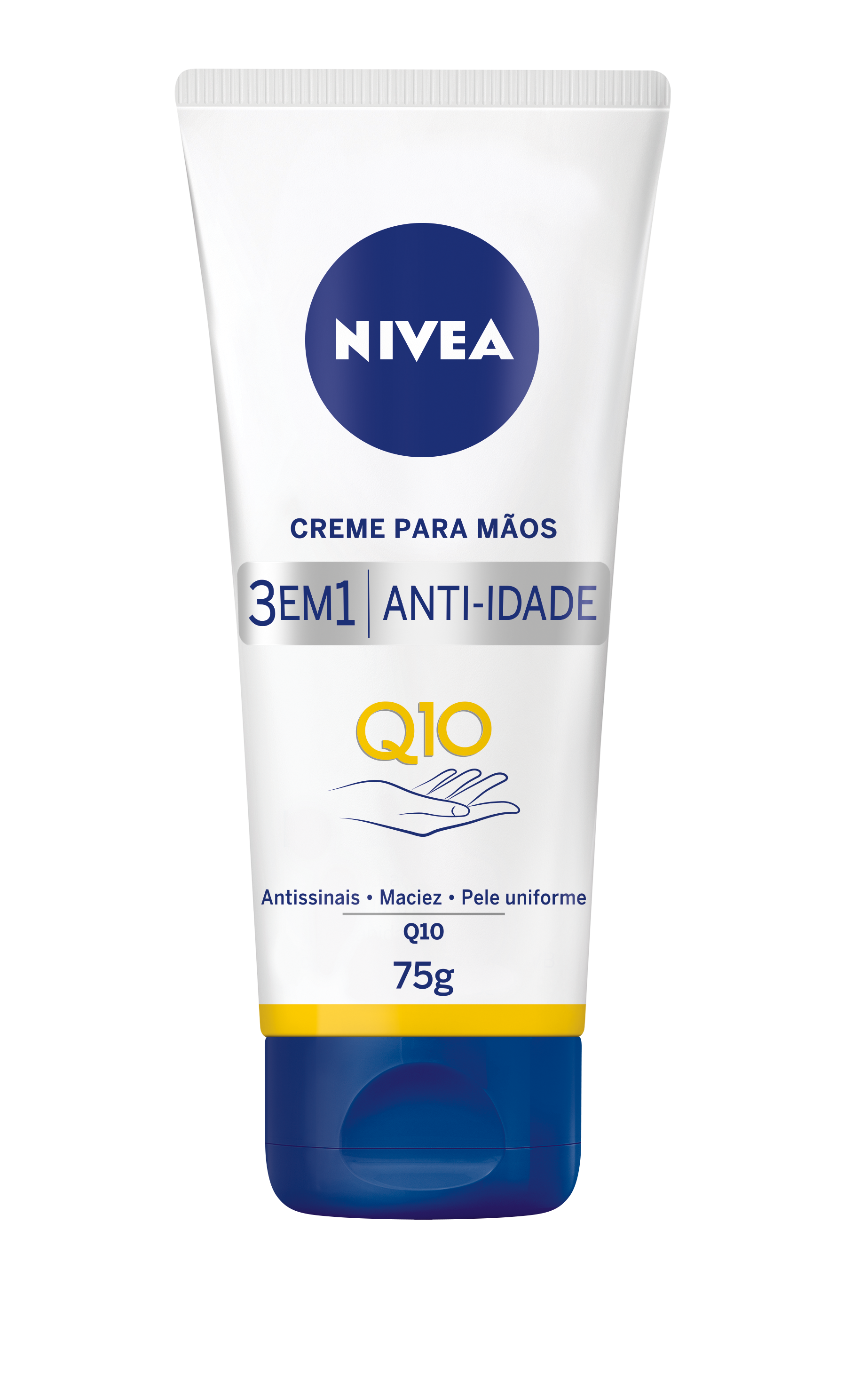 NIVEA CREME PARA AS MÃOS 3 EM 1 - ANTI-IDADE - Q10 - 75g