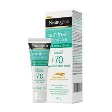 Protetor Solar Facial Neutrogena Sun Fresh Derm Care FPS 70 Pele Mista a Oleosa 40g