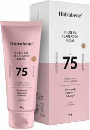 Protetor Solar Facial Clareador Hidrabene CC Cream FPS 75 com 40g