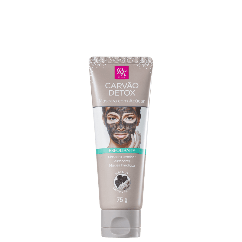Kiss New York RK by Kiss Carvão Detox com Açúcar - Máscara Facial 75g