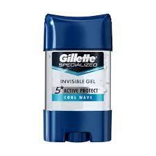 Desodorante antitranspirante clear gel Gillette 5 active protect cool wave masculino com 82g 