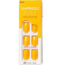 Unhas Postiças Autocolantes Impress Cor Cheerful Heart Kiss NY