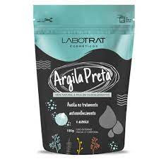 Máscara facial Argila Preta 100g - Labotrat