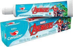Creme Dental infantil Com Flúor Morango 50g Kids Avengers