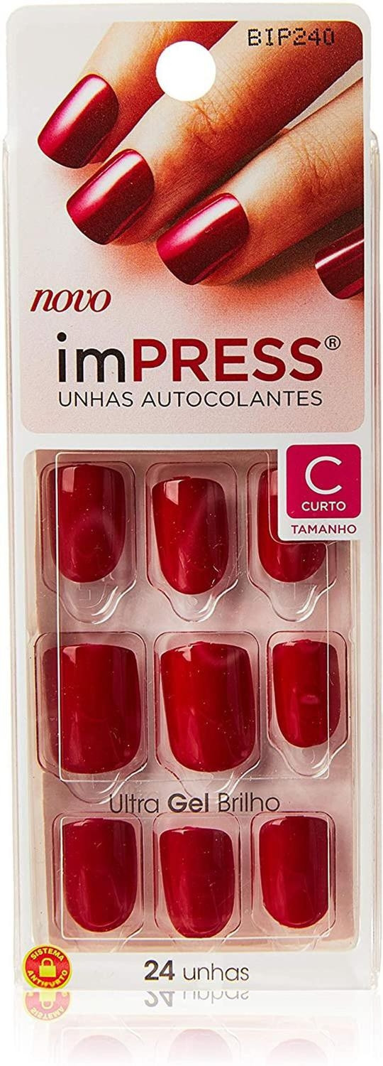 Unhas Autocolantes ImPRESS - Color Curto Tweetheart - Kiss Ny