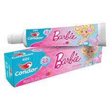 Creme Dental infantil Com Flãor Tutti Frutti Barbie Condor Kids Caixa 50G