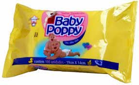 Lenço Umedecido-Baby Poppy 100 unidades