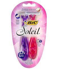 Aparelho de barbear Bic Soleil Rosa e Roxo Feminino 2 Unidades