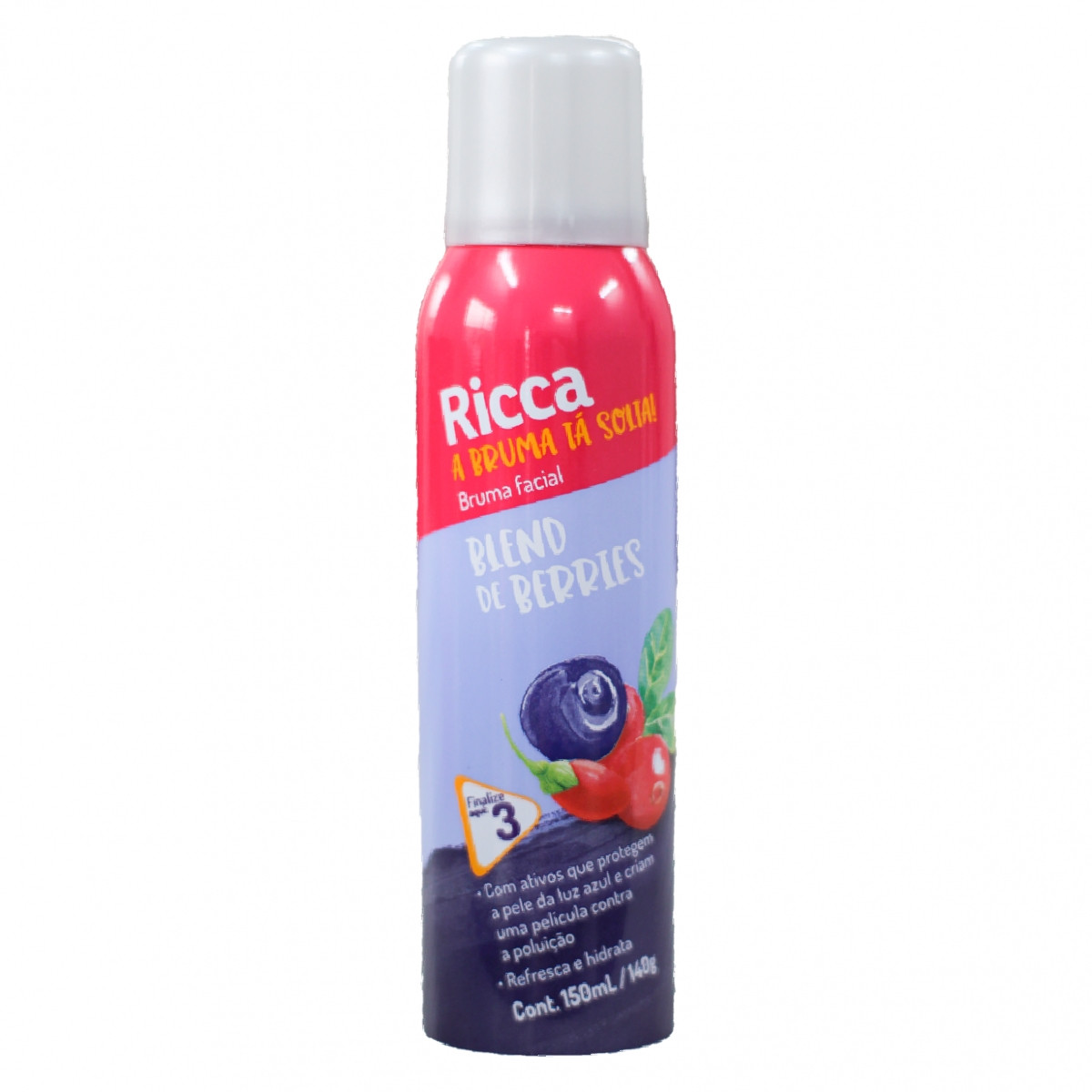 Fixador de maquiagem Bruma Facial Ricca - Blend de Berries 150ml