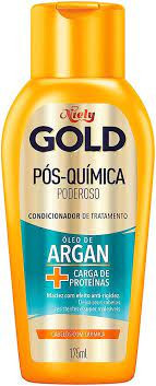 Condicionador Niely Gold Pós- Química Óleo de argan + carga de proteínas 