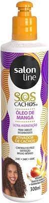 Ativador de cachos Manga Tradicional S.O.S Cachos com Óleo de Manga e Queratina 300ml Salon Line