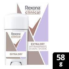Desodorante Rexona Clinical Extra Dry Antitranspirante 96h Creme 58g