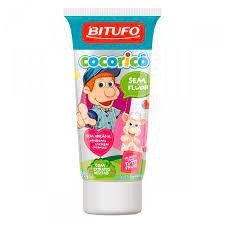 Creme Dental Infantil Bitufo Cocoricó Sem Flúor Tutti Frutti com 90g