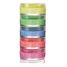 Kit Glitter Em Pó Colormake Neon Iridescente 5 Cores