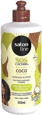 Creme para pentear SOS Cachos Coco Tratamento Profundo 500ml Salon Line 