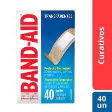 CURATIVO BAND AID TRANSPARENTES C/ 40UN JOHNSON'S