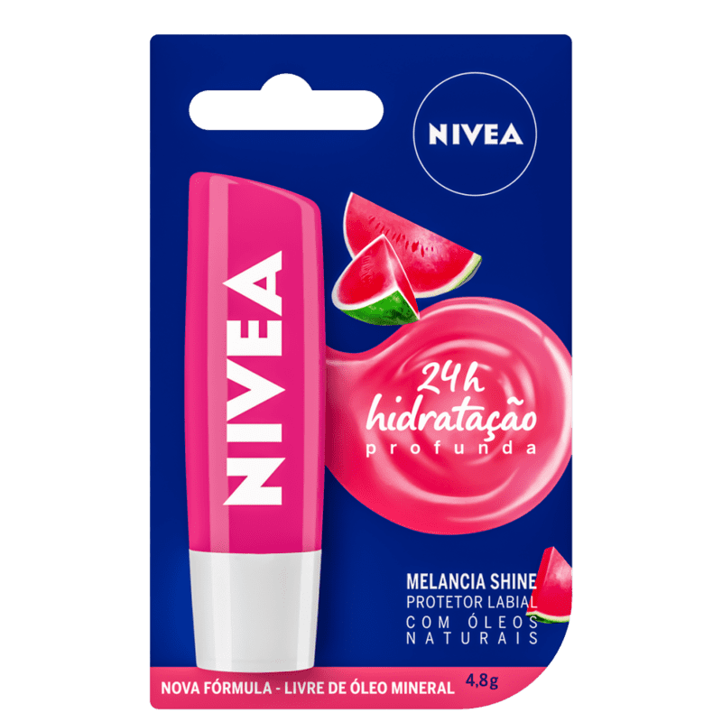 NIVEA Shine Melancia - Hidratante e Protetor Labial 4,8g