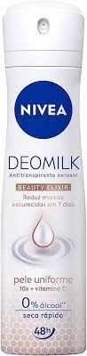 Desodorante Nivea Deomilk Beauty Elixir Pele Uniforme Aerosol Antitranspirante 150ml