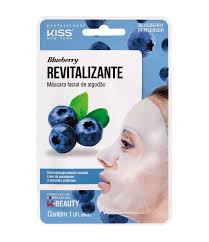 Máscara Facial de Algodão Blueberry Revitalizante - Kiss NY