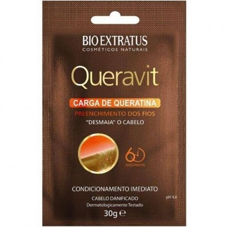 Carga de Queratina Bio Extratus Queravit Desmaia o Cabelo - 30g