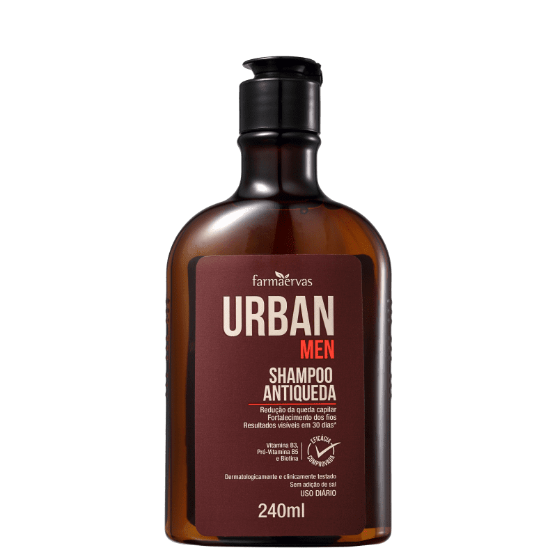  Shampoo Antiqueda Farmaervas Urban Men - 240ml