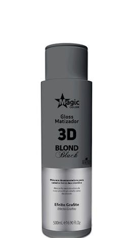 Magic Color Glos Matizador 3D Blond Black Efeito Grafite 500ml - Máscara