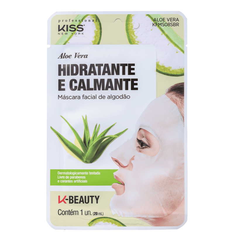 Máscara Facial de Aloe Vera - Hidratante e Calmante - Kiss NY