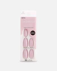 Unhas Postiças Autocolantes Impress Cor French Lavender Bailarina Kiss NY