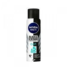 Desodorante antitranspirante aerosol Nivea men black&white invisible fresh 48h com 150ml