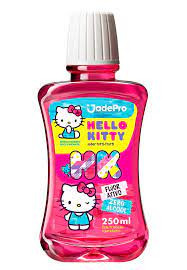 Enxaguante Bucal Infantil Jadepro Hello Kitty Com Fluor Tutti Fruit 250ml