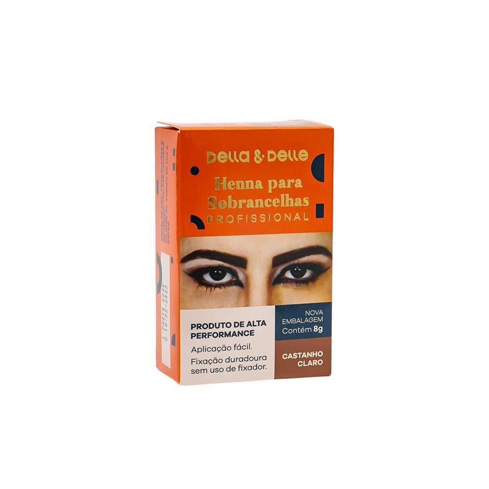 Henna para Sobrancelha 8g Castanho Claro - Della & Delle
