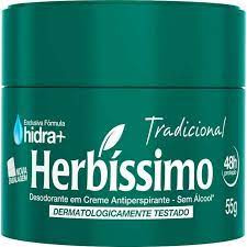 Desodorante Herbíssimo tradicional em creme sem álcool com 55g 