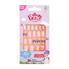 Unhas postiças Kiss New York Pink Infantil - Unicorn