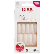 Unhas Postiças Kiss New York Salon Natural Longo Quadrado Tamanho: Longa 