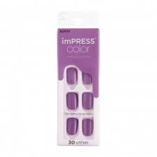 Unhas Postiças Autocolantes Impress Cor Lilac Sky Kiss NY