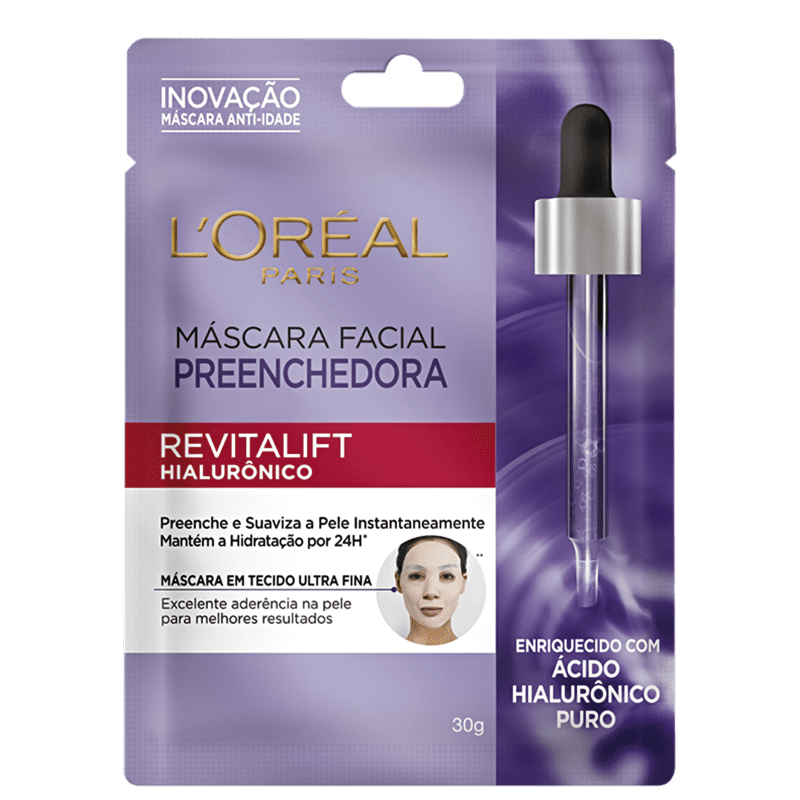 Máscara Facial Loreal Paris Revitalift Hialurônico Preenchedora 