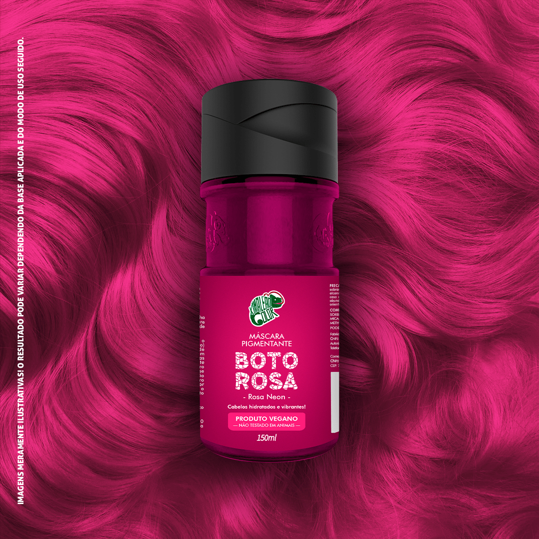 Máscara capilar Pigmentante Kamaleão Color Boto Rosa 150ml