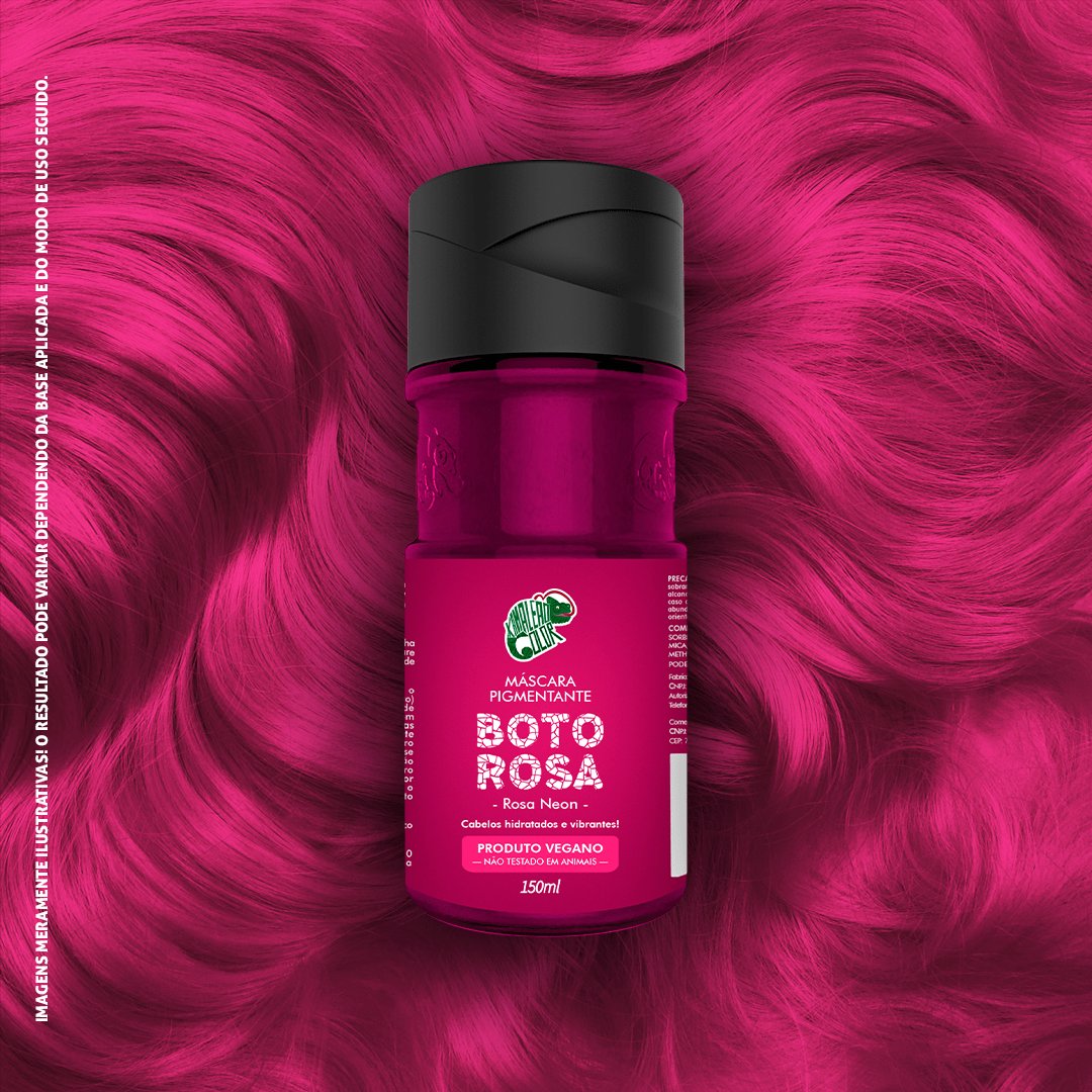 Máscara capilar Pigmentante Kamaleão Color 100ml Boto Rosa