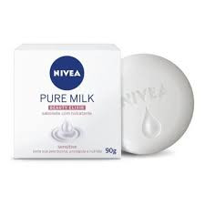 Sabonete Em Barra Nivea Pure Milk Beauty Elixir Sensitive 90g