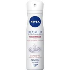 Desodorante aerosol antitranspirante Nivea feminino deomilk beauty elixir sensitive com 150ml
