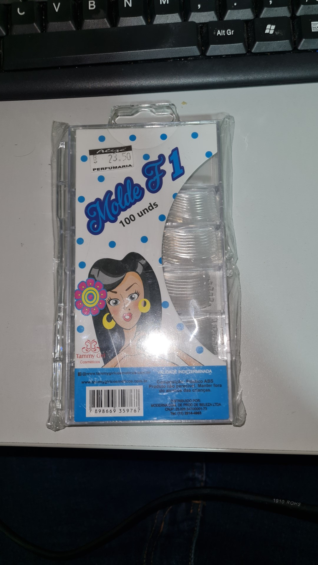 Molde Unhas postiças Tammy Girl c/100 