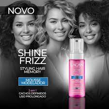 Lacan Mousse Modelador 2 em 1 Shine Frizz 150ml